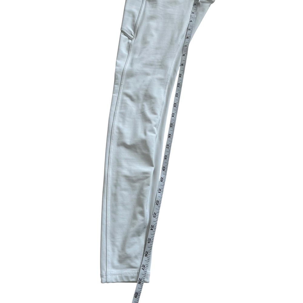 Lululemon White Speed Up Tight High Rise Pocket Leggings SZ 4 Athletic Sporty - Picture 9 of 10